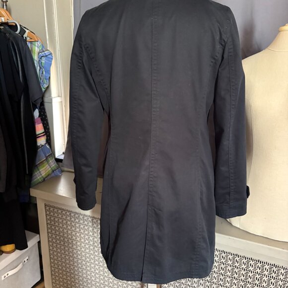 Vintage Coach Turn Lock Button Trench Coat in Black - Picture 7 of 9